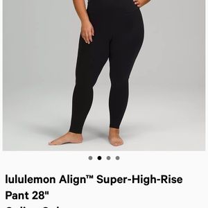Lululemon 28’ super high rise align pant, new no tags, washed once, never worn